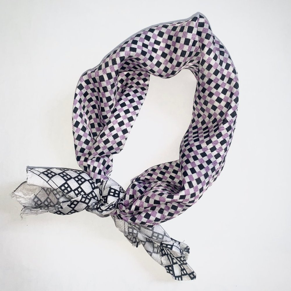 3/$20 Vintage White Silky Satin Neck Scarf Tie
